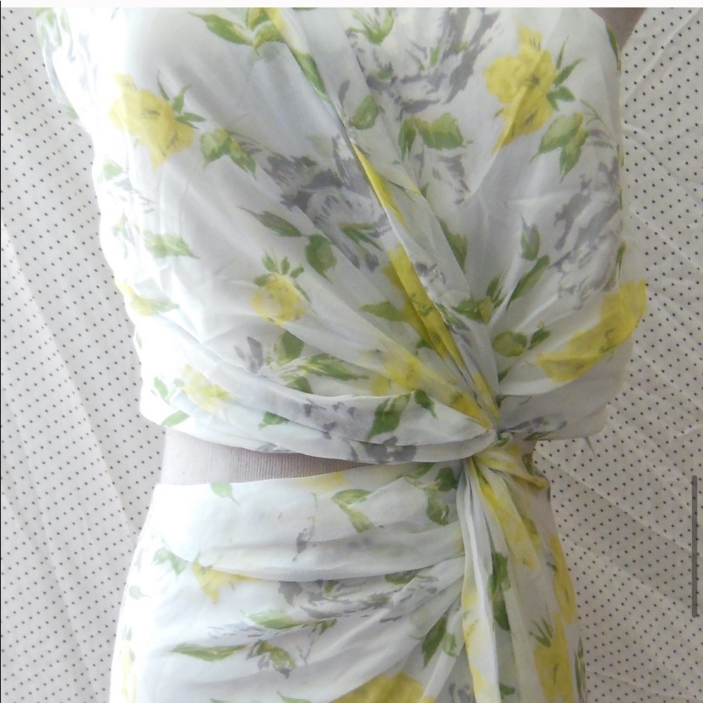 Cinq a Sept Gardenia Silk One Shoulder Maxi Dress